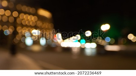 defocused image of night city lights