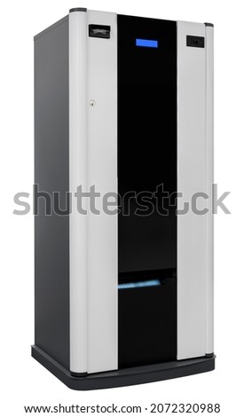 modern vending self-dispensing machine on white background