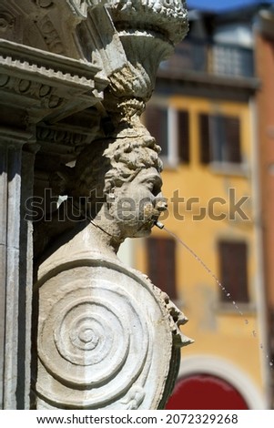 Cesena, Emilia-Romagna, Italy: historic fountain in the castle square