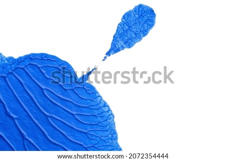 blue purple red yellow abstract acrylic painting color texture on white background by using inkblot method