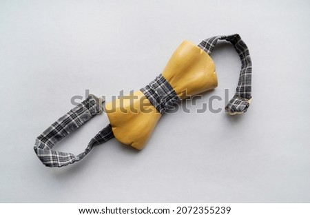 Bow tie lies on a white background
