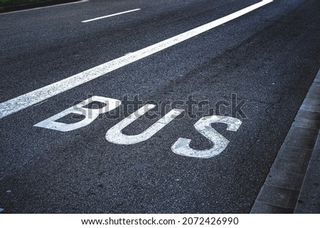 traffic signs in an exclusive lane for public transport