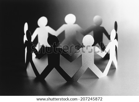Circle of Paper Dolls Royalty-Free Stock Photo #207245872