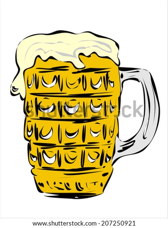 Beer Mug - old drawing style