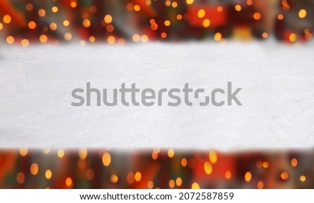 christmas background with bokeh, snow and space for your text