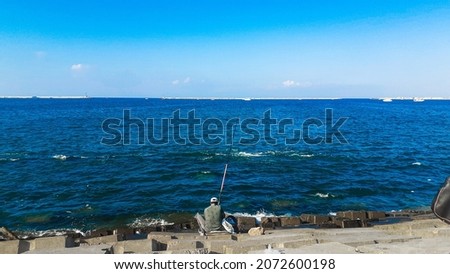 The Alexandria Sea is considered one of the most beautiful seas in the world, especially in the Mediterranean. A nice picture to enjoy the sea, the fishing atmosphere and the beautiful sky
