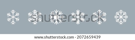 Snowflake set on isolated background