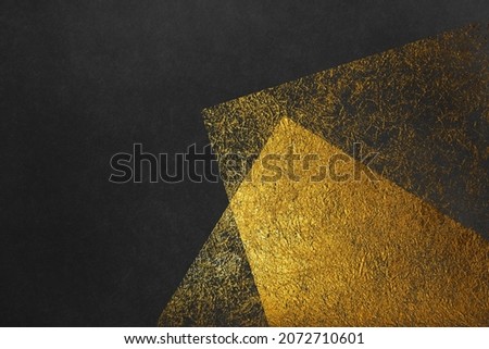 Matte black and gold Japanese image background	
