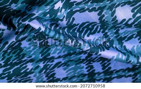 blue silk fabric, abstraction, copyright print, military camouflage fleece fabric, your designs will allow you to be military,  texture