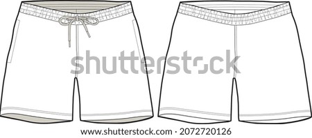 MEN AND BOYS SHORTS AND MINI PANTS FLAT DESIGN VECTOR Royalty-Free Stock Photo #2072720126