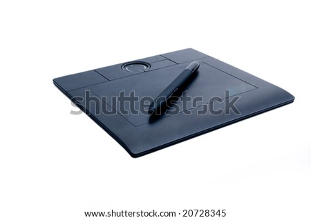 graphic tablet isolated on white