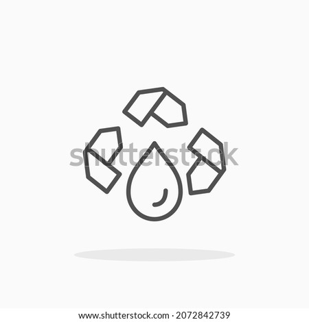 Water Cycle icon. Editable Stroke and pixel perfect. Outline style. Vector illustration. Enjoy this icon for your project.
