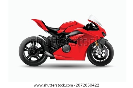 red bike art design vector