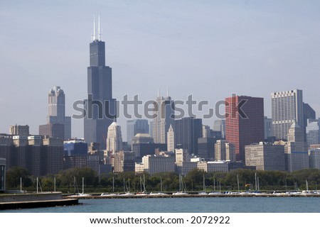 Skyline of Chicago with Sears Tower