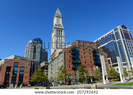 Boston Custom House in Financial District, Boston, Massachusetts, USA