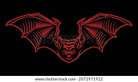 Bat Vector Mascot, this design can be used as an emblem