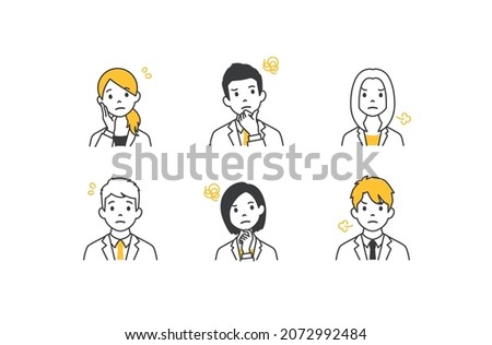 Set of avatars. Characters of business men and women. Isolated on white background. Vector illustration in flat style.	