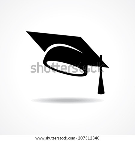 graduation cap symbol stock vector Royalty-Free Stock Photo #207312340