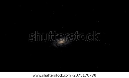 Galaxy triangle from earth, nearest galaxies, photo through a telescope