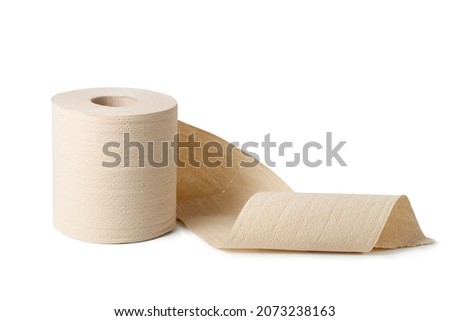 toilet paper roll isolated on white background