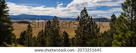 The Autumn view from the view point atop Poll Knoll in the White Mountains of east central Arizona. Royalty-Free Stock Photo #2073251645