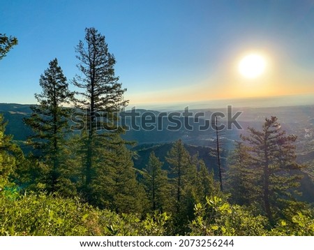Sunrise View from Manitou Incline In Colorado Royalty-Free Stock Photo #2073256244