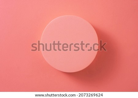 top view Abstract circle on color background texture