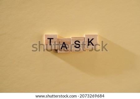 single word task against yellow background