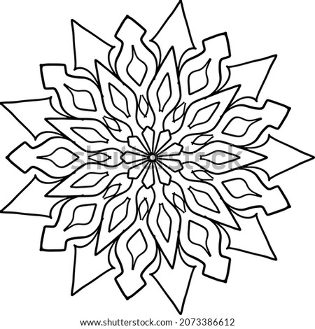 Mandala design for coloring, background, tattoo, geometric, vintage, art, icon
