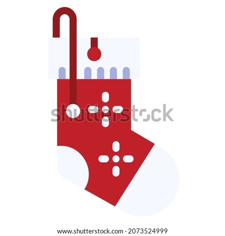 christmas sock icon for website, application, printing, document, poster design, etc.