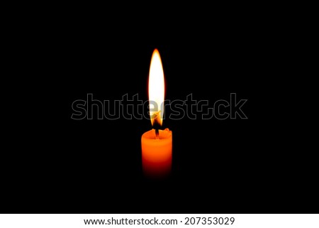  burning candle in dark