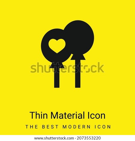 Balloons minimal bright yellow material icon