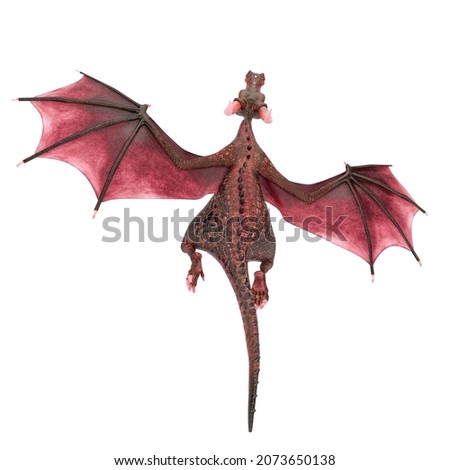 dragon cartoon in a white background, 3d illustration