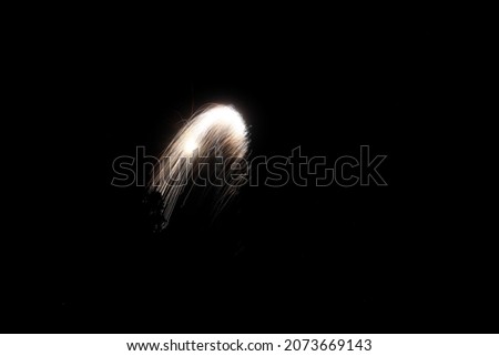 Diwali or Deepavali Lights Festival Crackers Light Rays with Black Background at North Chennai, Tamil Nadu in India