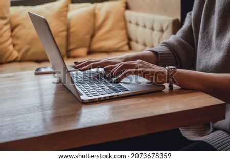 Pretty Young Beauty Woman Using Laptop in cafe, outdoor portrait business woman, hipster style, internet, smartphone, office, Bali Indonesia, holding, mac OS, manager, freelancer , notebook
glass Royalty-Free Stock Photo #2073678359