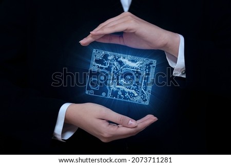 digital chip in hands on a black background, electronic components, HHD disk, information storage, cloud storage, cloud computing concept, big date