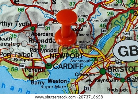 Location on the map of Newport city in the United Kingdom

