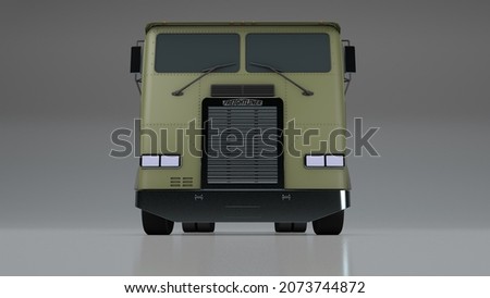 3d rendering logging truck model