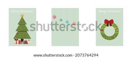 Set of vector Christmas cards.