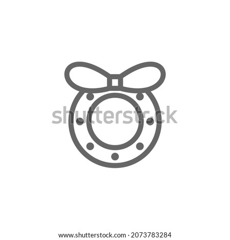 simple christmas icon on white background