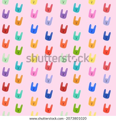 Seamless pattern with cute rabbit . Perfect for wallpapers, pattern fills, background and surface textures