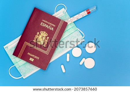 Spain travel restriction. Cancel the planned trip to Spain or restriction to Spanish travelers concept due to the spread of coronavirus infection. Quarantine for the covid-19 pandemic