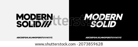 Modern Bold Font. Typography urban style alphabet fonts for fashion, sport, technology, digital, movie, logo design, vector illustration Royalty-Free Stock Photo #2073859628