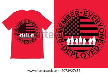 Remember Everyone Deployed T-Shirt Vector design, Red Friday T-Shirt, Military Shirt, American Flag Shirt, Deployment Sweater,