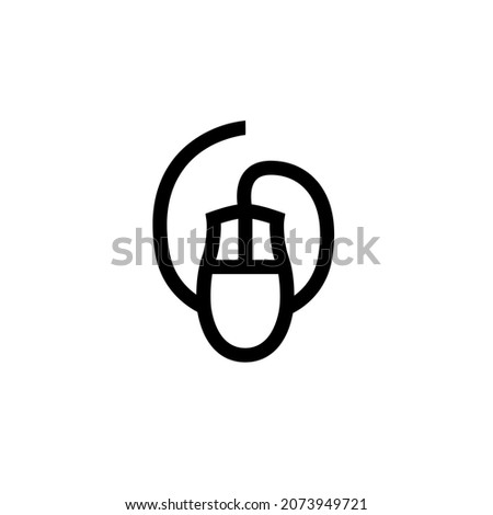 Cool and simple computer mouse illustration design