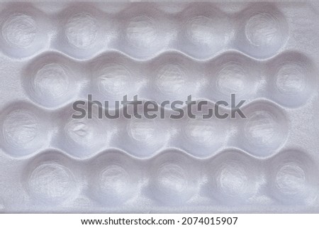 White apple tray made of styrofoam