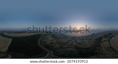 Pictures of an Israeli landscape in the Golan Heights