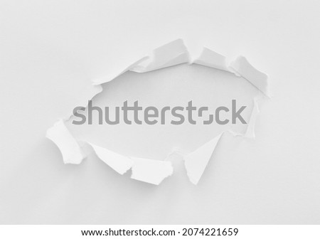 torn hole paper texture background with copy space for text