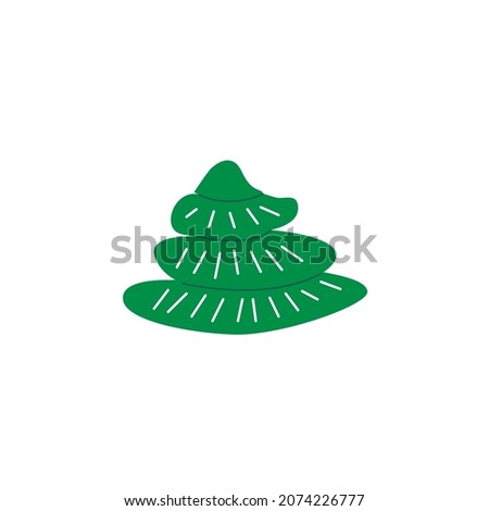 Cute doodle christmas tree. Vector design element for new year or christmas greeting cards, banners, flyers