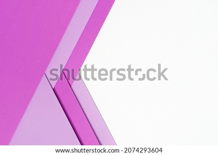 abstract background concept with white background,layers of purple and pink paper are stacked in layers with a gentle shadow, suitable for usage as a design element or website cover design ideas.